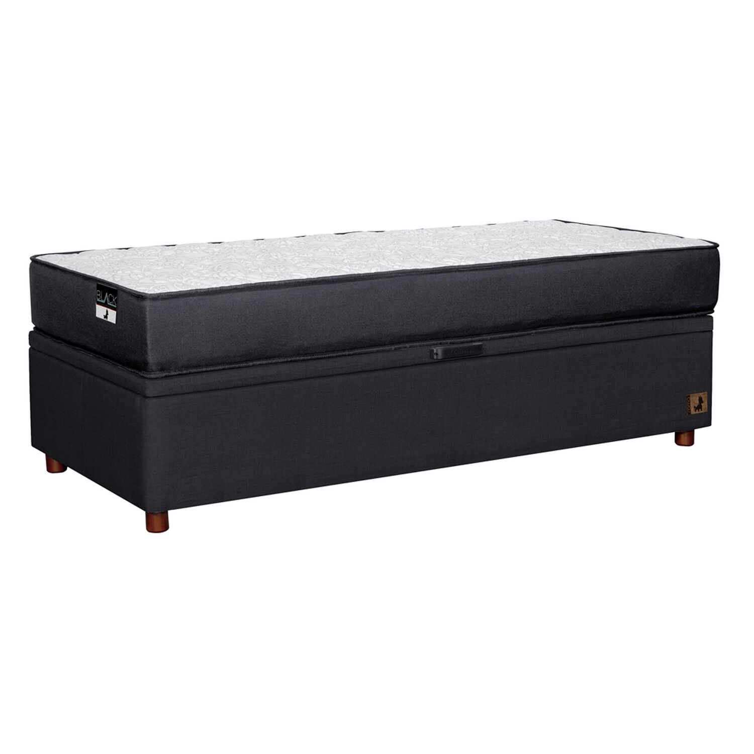 Cama Ba&uacute;l Mons Black / 1 Plaza / Base Normal image number 2.0