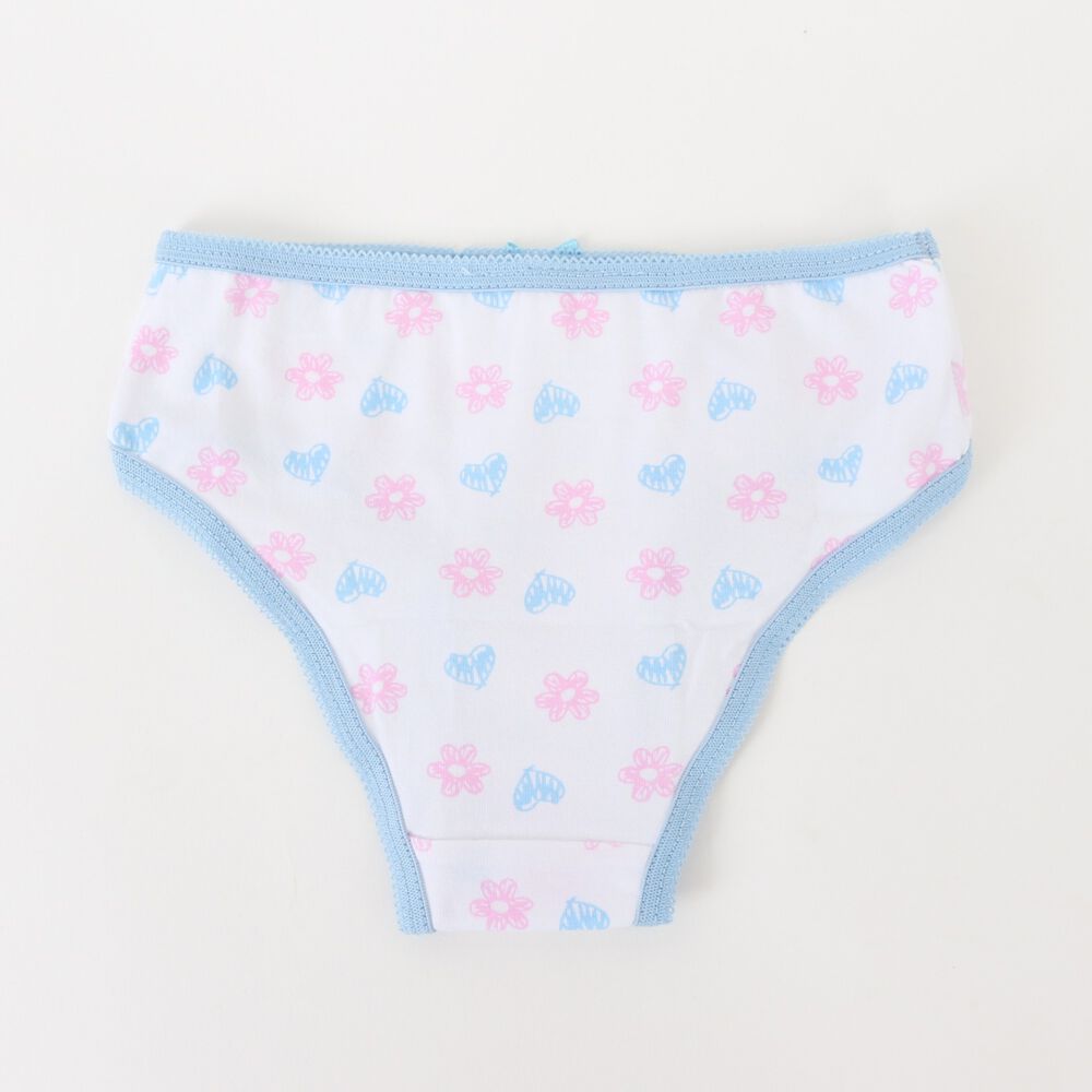 Tripack Calz&oacute;n Ni&ntilde;a Blanco Full Print Flores Bluey image number 4.0