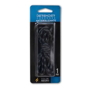 Cordones Defender Antideslizante Negro Medium