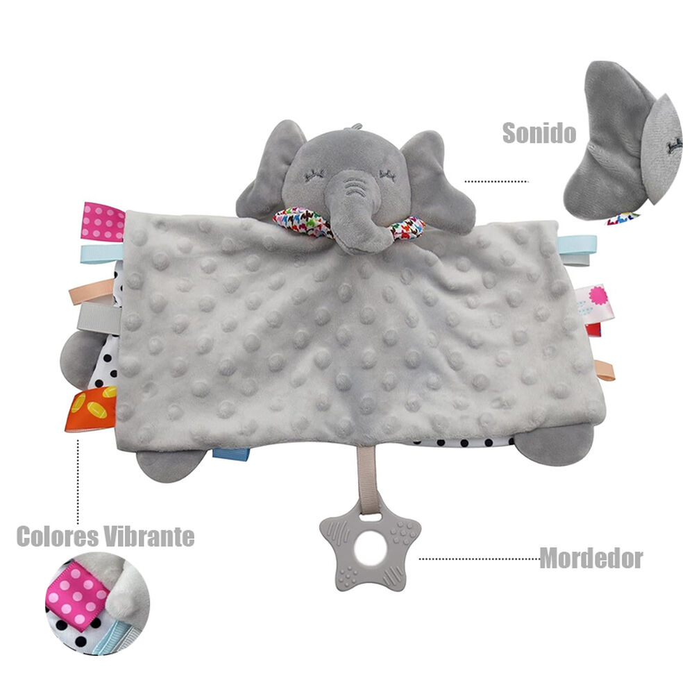 Manta Calmante De Apego Bebe Tuto Amigo Juguete Con Mordedor image number 2.0