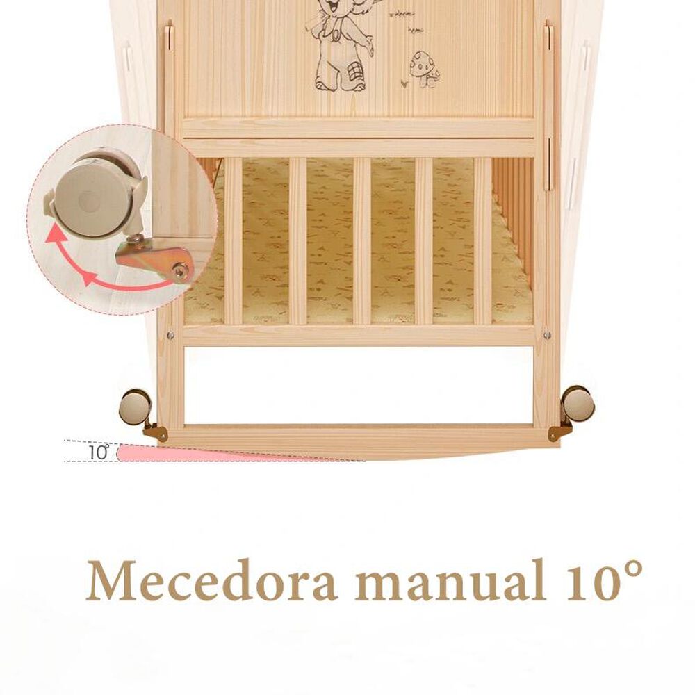 Cuna Colecho Madera Pack&play Lubabycas Con Mudador image number 7.0