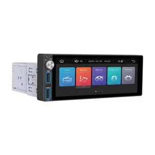 Radio Auto Android 1 Din Con Pantalla T&aacute;ctil Aiwa Aw-a485bt Color Negro