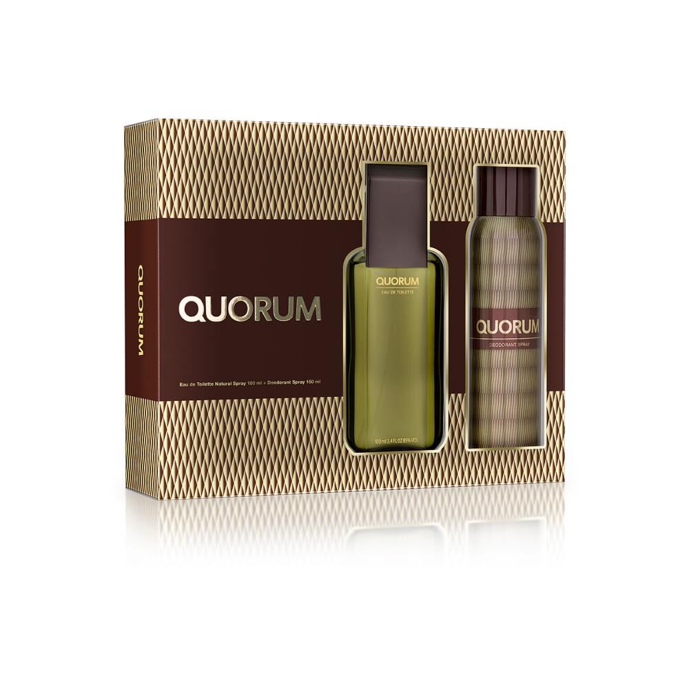 Set Perfume Hombre Quorum / 100 Ml / Eau De Toilette + Desodorante 150ml en  Oferta | Hites.com