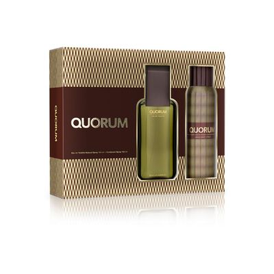 Set Perfume Hombre Quorum / 100 Ml / Eau De Toilette + Desodorante 150ml