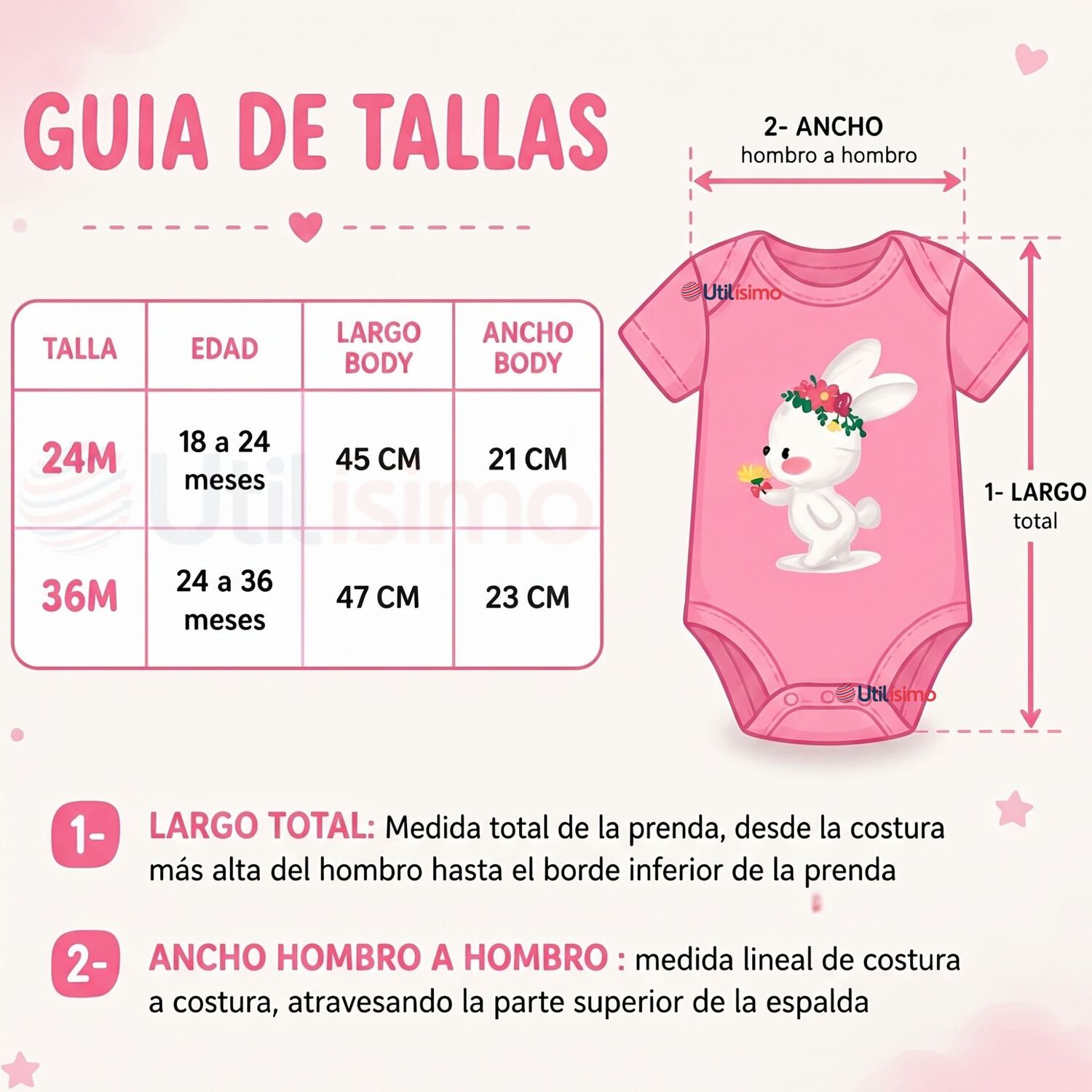 Pack 5 Bodys Manga Corta 100% Algod&oacute;n Tedmimak Ni&ntilde;a Bunny Blossom image number 2.0