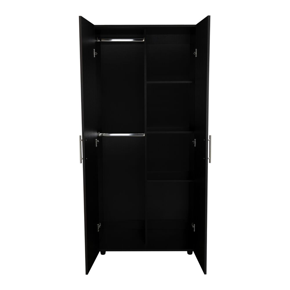 Closet 2 Puertas Fm Melmaina 180x80x48 Cm Negro image number 3.0