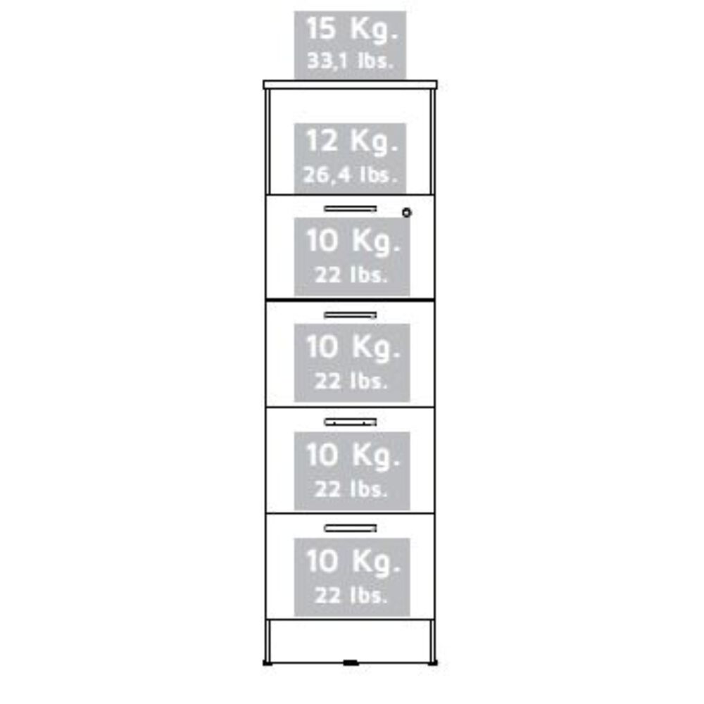 Cajonera 161,6x47,5x45 Cm Fm-004n Negro Y Caf&eacute; Oscuro image number 9.0