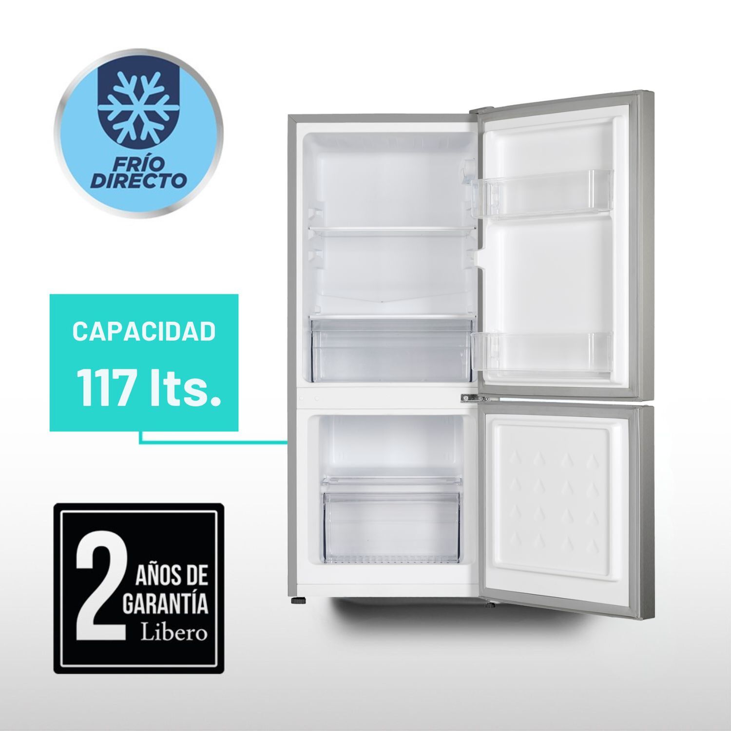 Refrigerador Bottom Freezer Frio Directo Lrb-140dfi Inox image number 1.0