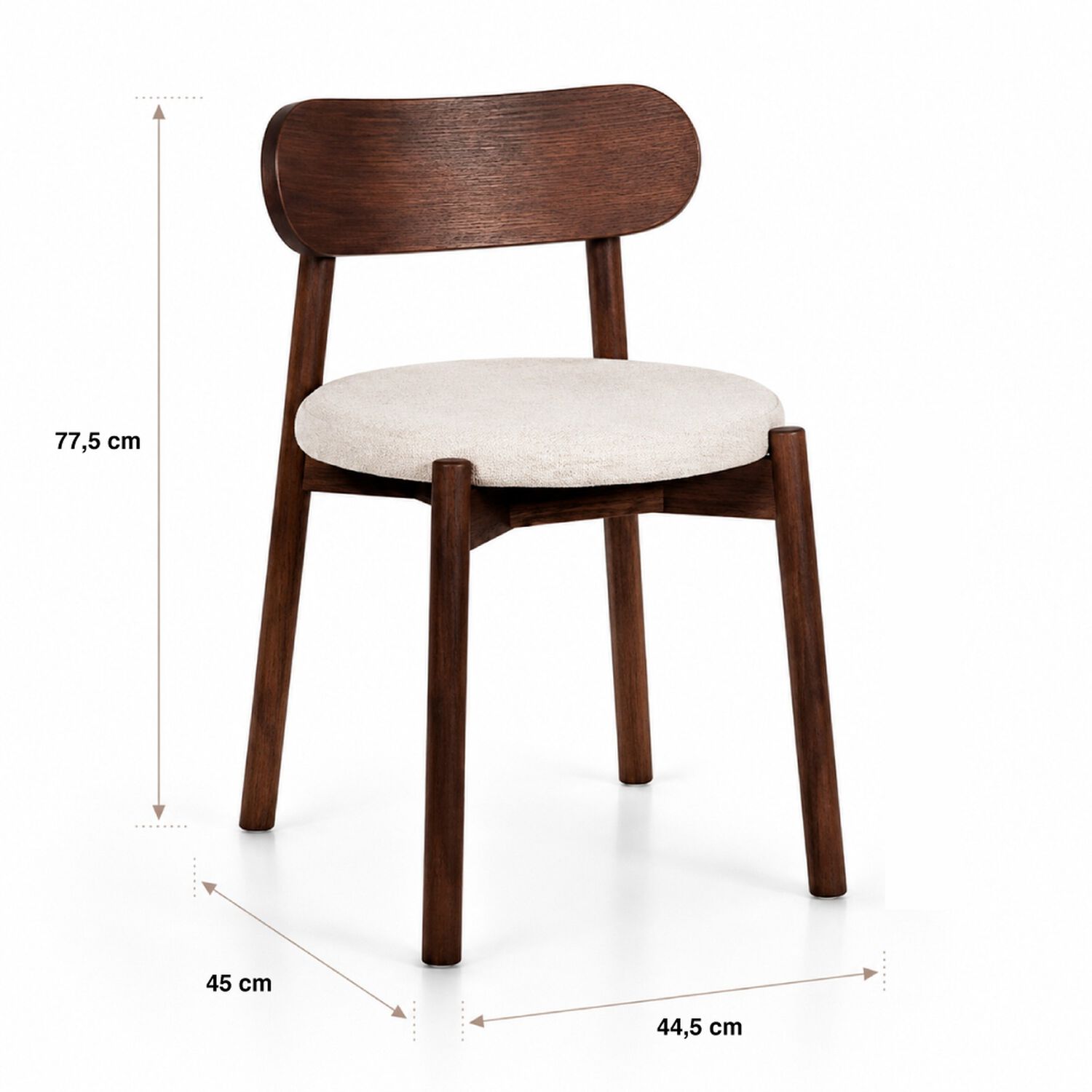 Silla De Comedor Madera Bauen 44x45x77 image number 3.0