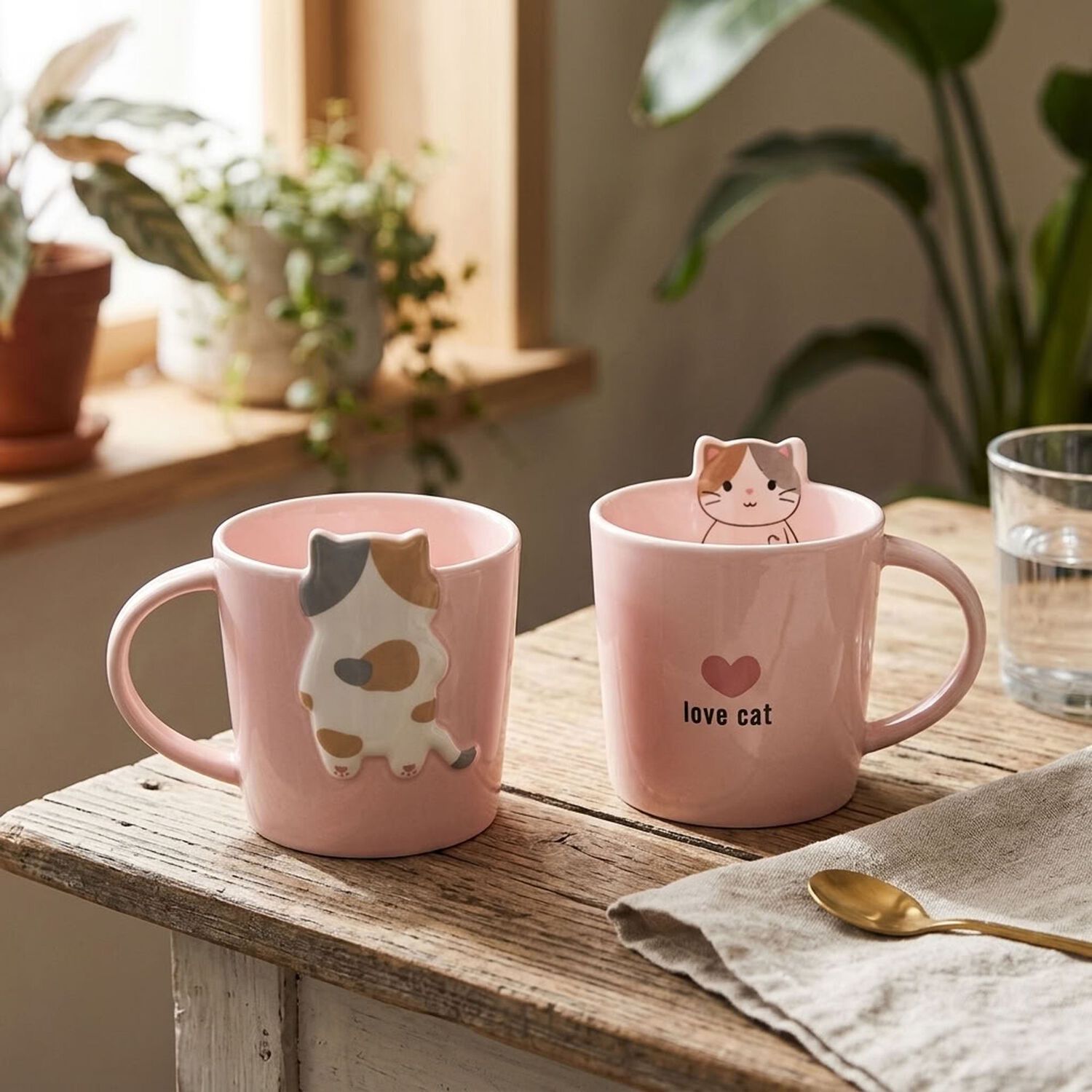 Taza Cer&aacute;mica Gatito Love Cat Kawaii image number 20.0