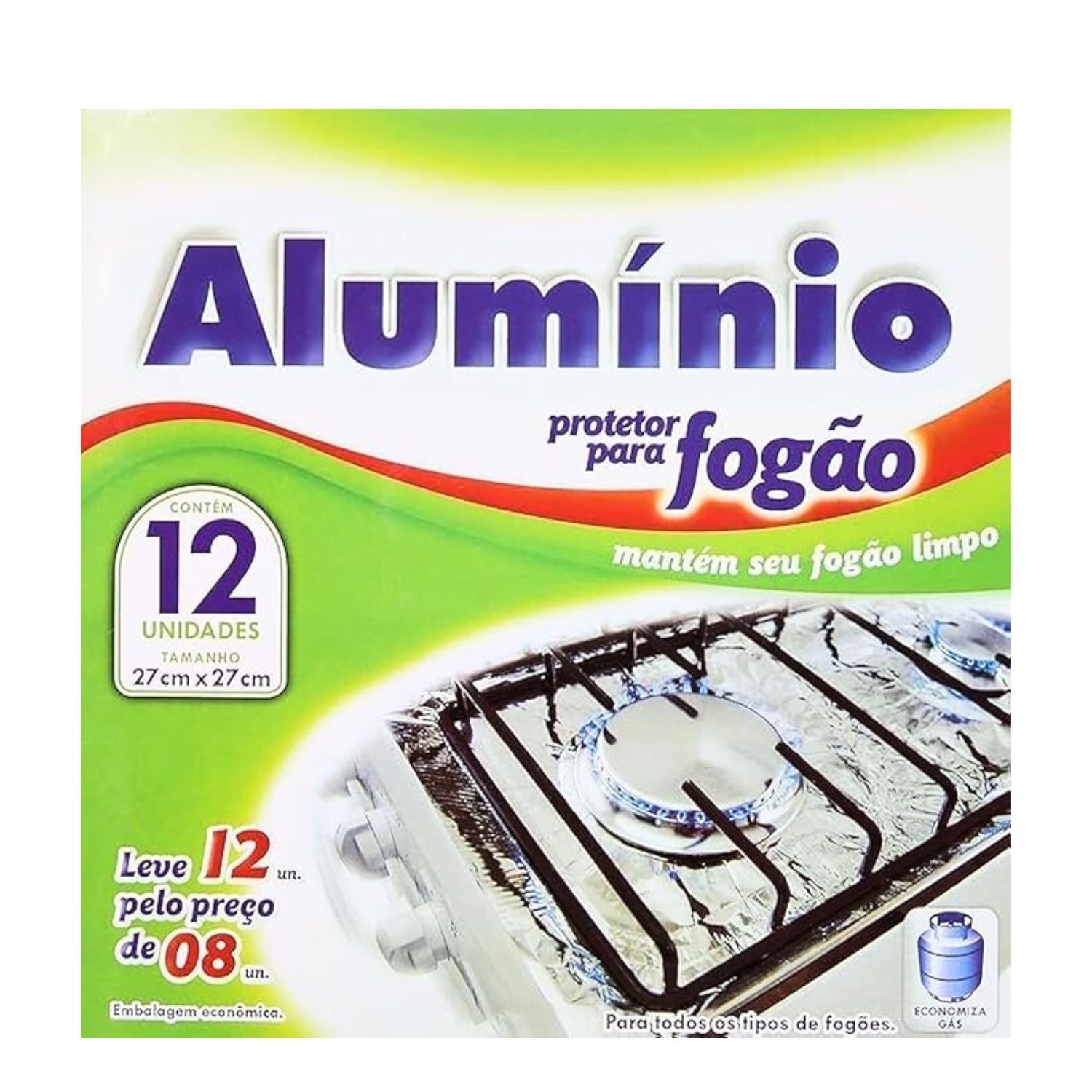 Papel Aluminio 12 Laminas Protector Cocina Estufa Fog&oacute;n Gas image number 2.0