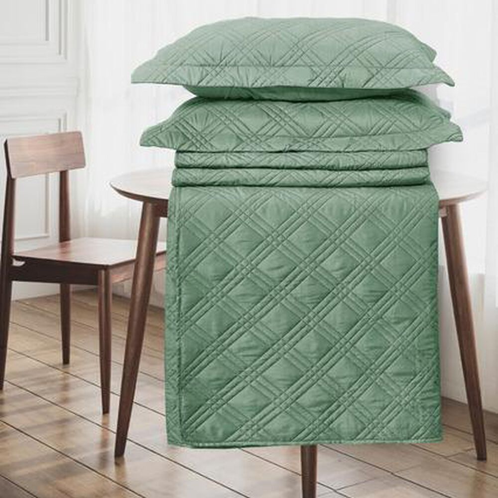 Quilt Andes Liso Verde 2 Plazas image number 1.0