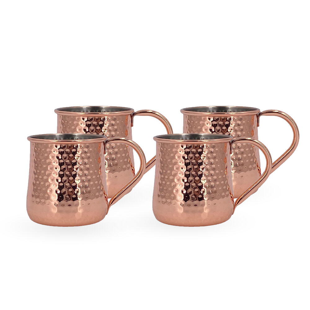Set 4 Vasos Moscow Mule Mojito Mug Cobre + Bombillas Simplit image number 0.0
