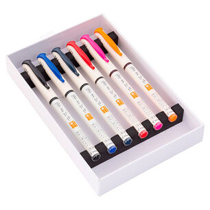 Set 6 Pinceles Brush Pen Fude Makase Punta Extrafina Pilot