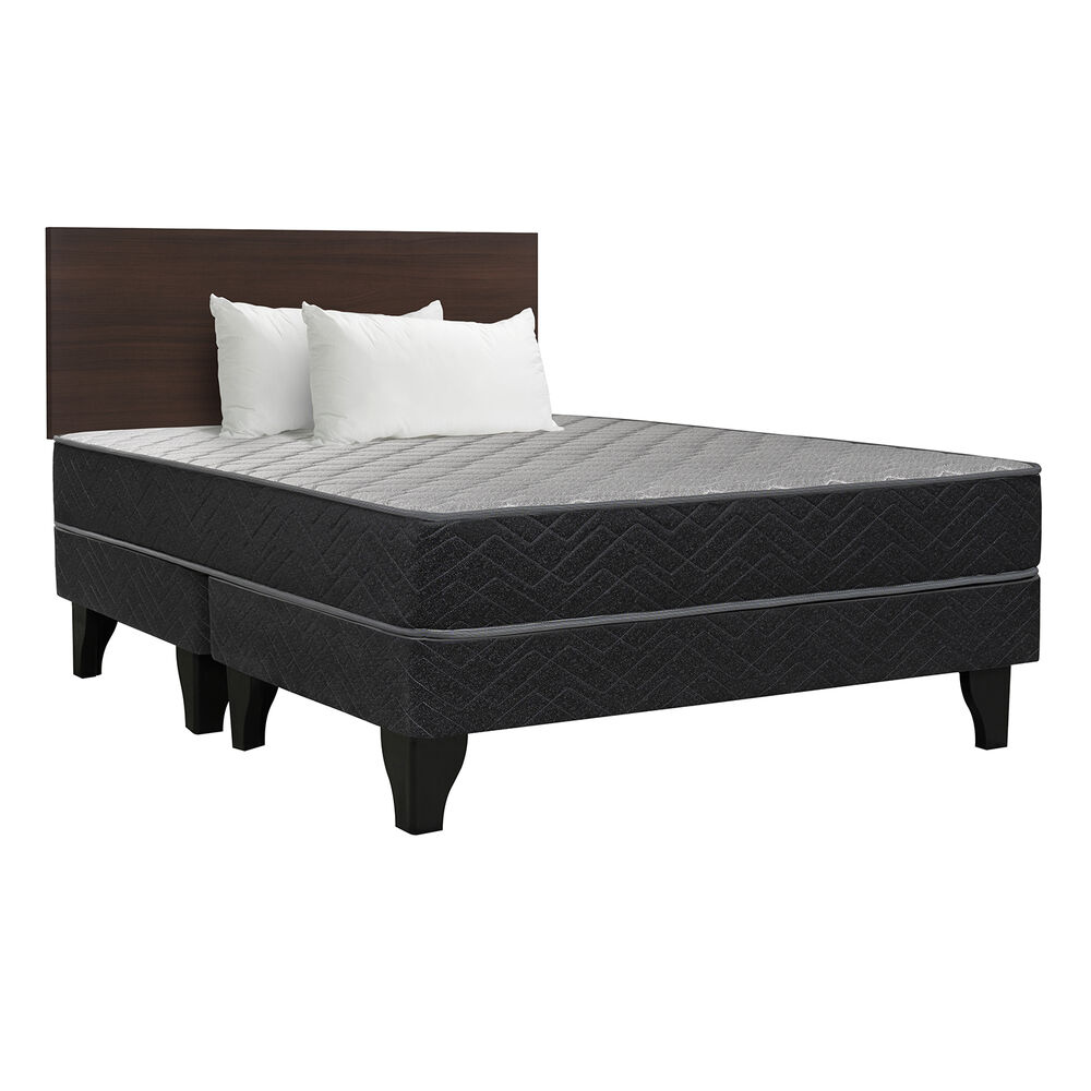 Cama Europea Celta Cadiz / 2 Plazas / Base Dividida + Respaldo + Almohada image number 0.0