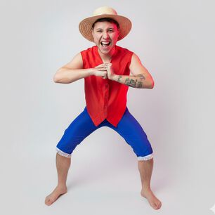 Disfraz Monkey D Luffy + Sombrero Incluido - Disfraz One Piece
