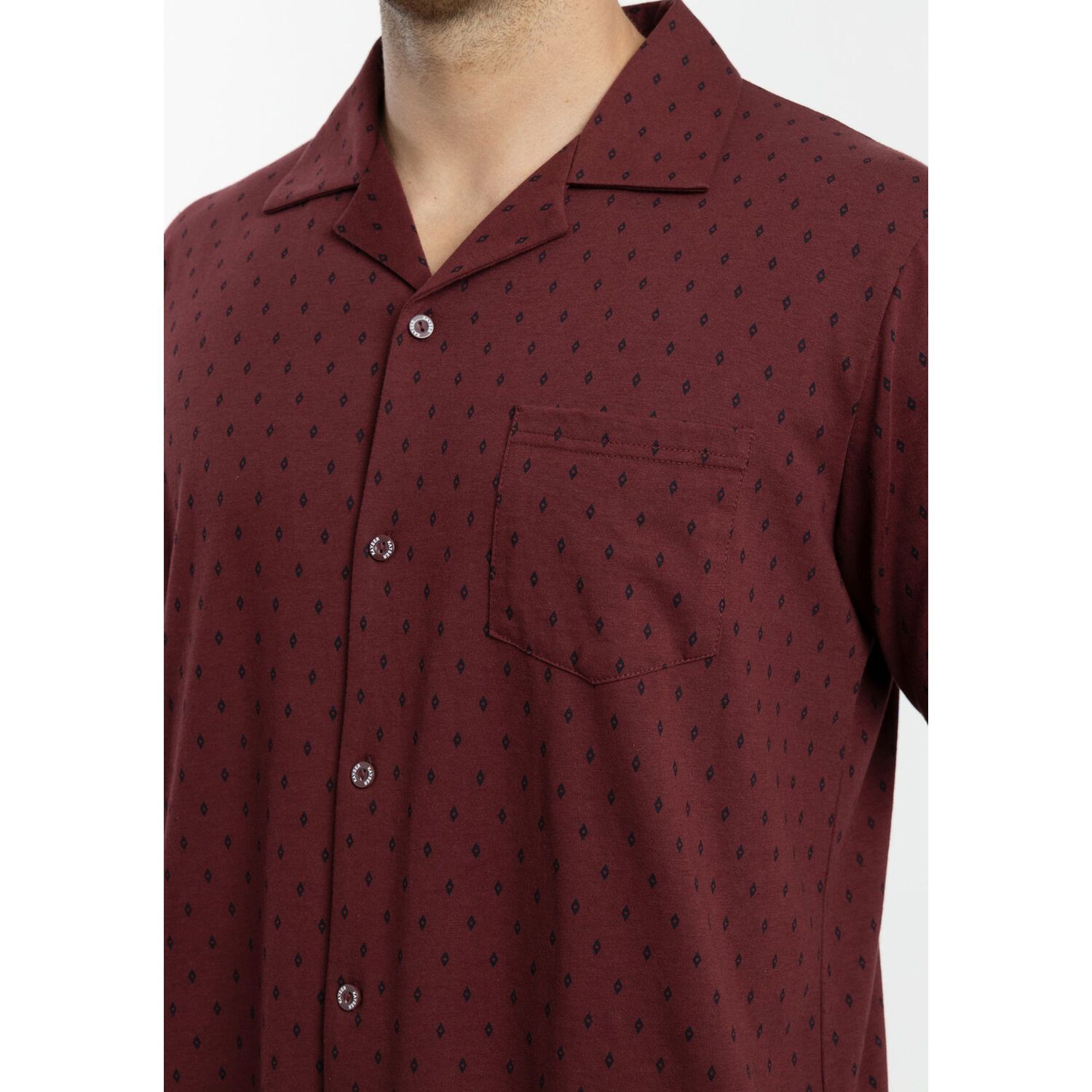 Pijama Hombre Verano 2 Piezas Algod&oacute;n Kayser 770824-bur image number 2.0