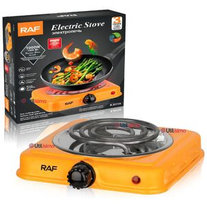 Cocina Eléctrica Portátil 1 Plato 1000w De Potencia Naranja