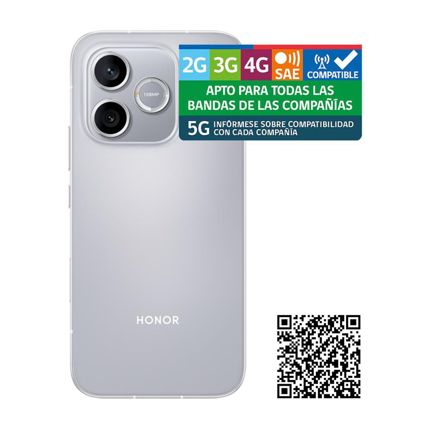 Smartphone Honor 600e / 5G / 512 GB / Gris / Liberado image number 10.0