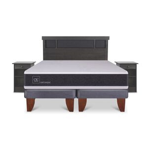 Cama Europea Cic Ortopedic / King / Base Dividida + Set De Maderas