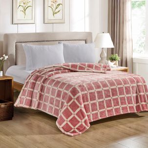 Frazada Casaideal Flores / 1.5 Plazas