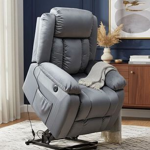 Berger Reclinable El&eacute;ctrico Calefactor Masaje Lift Livorno Km8822m