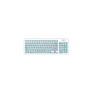 Teclado Usb Ultra Delgado Blanco Letras Celeste Espa&ntilde;ol - Ps