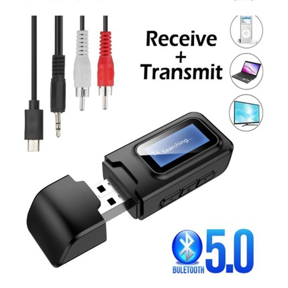Adaptador Transmisor Receptor Bluetooth 5.0 Radio Auto Audi Usb Y Auxiliar Para Carro image number 1.0
