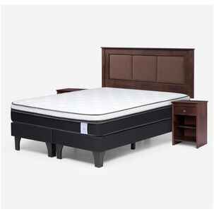 Cama Europea Rosen New Style 6 / King / Base Dividida + Set De Maderas