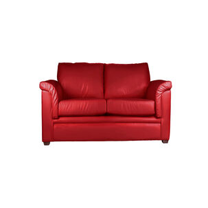 Sofa Ancona 2 Cuerpos Pu Grano Rojo