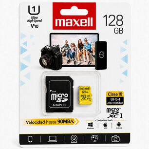 Memoria Microsd Maxell 128gb Clase 10 High Speed Uhs-1