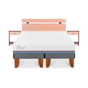 Cama Europea Cic Excellence Plus / 2 Plazas / Base Dividida + Set De Maderas