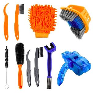 Limpieza Bicicleta Kit 10 Piezas Cepillo Polvo Limpia Cadena