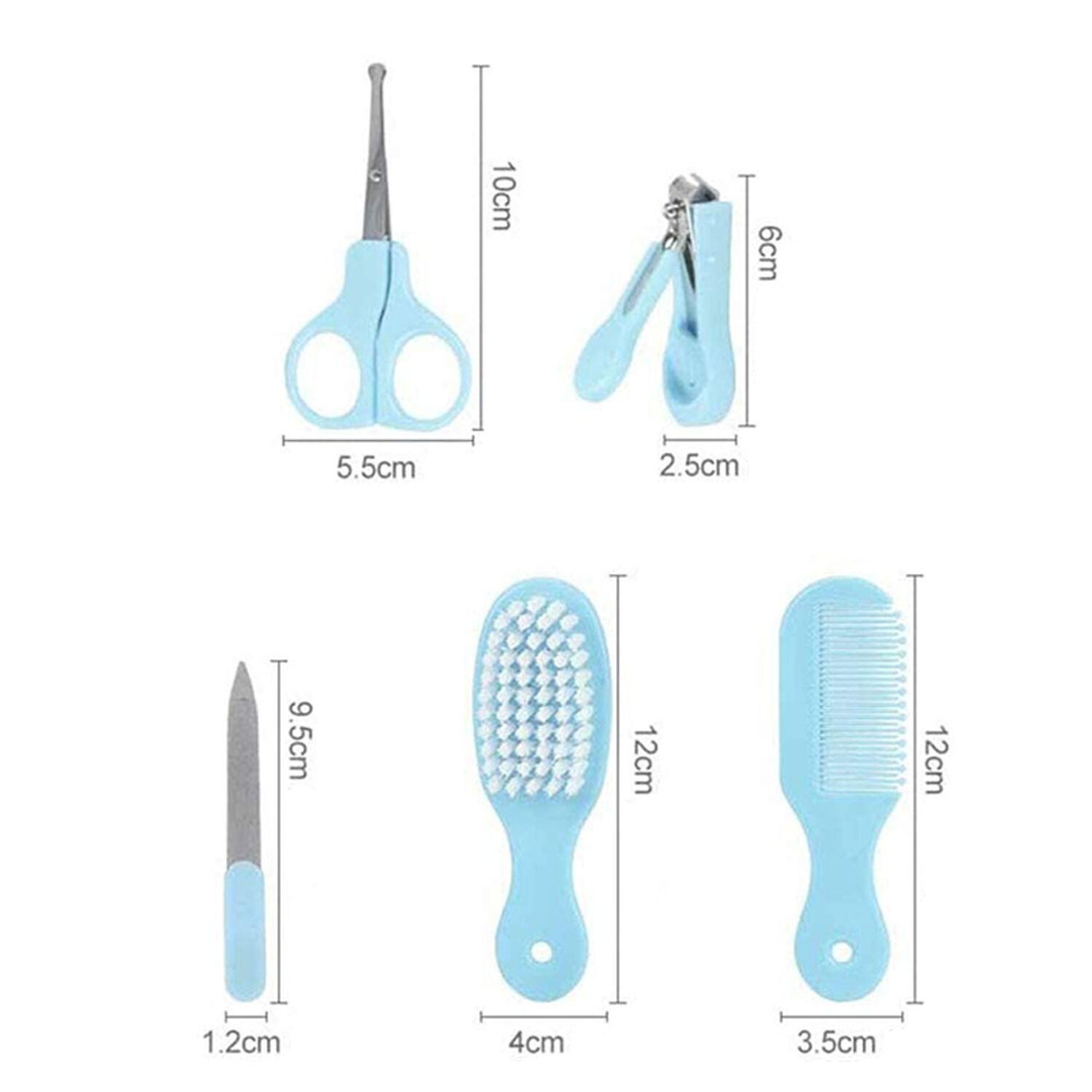 Set Manicure Cuidados Bebe 5 En 1 Cortau&ntilde;as Peine Cepillo image number 1.0