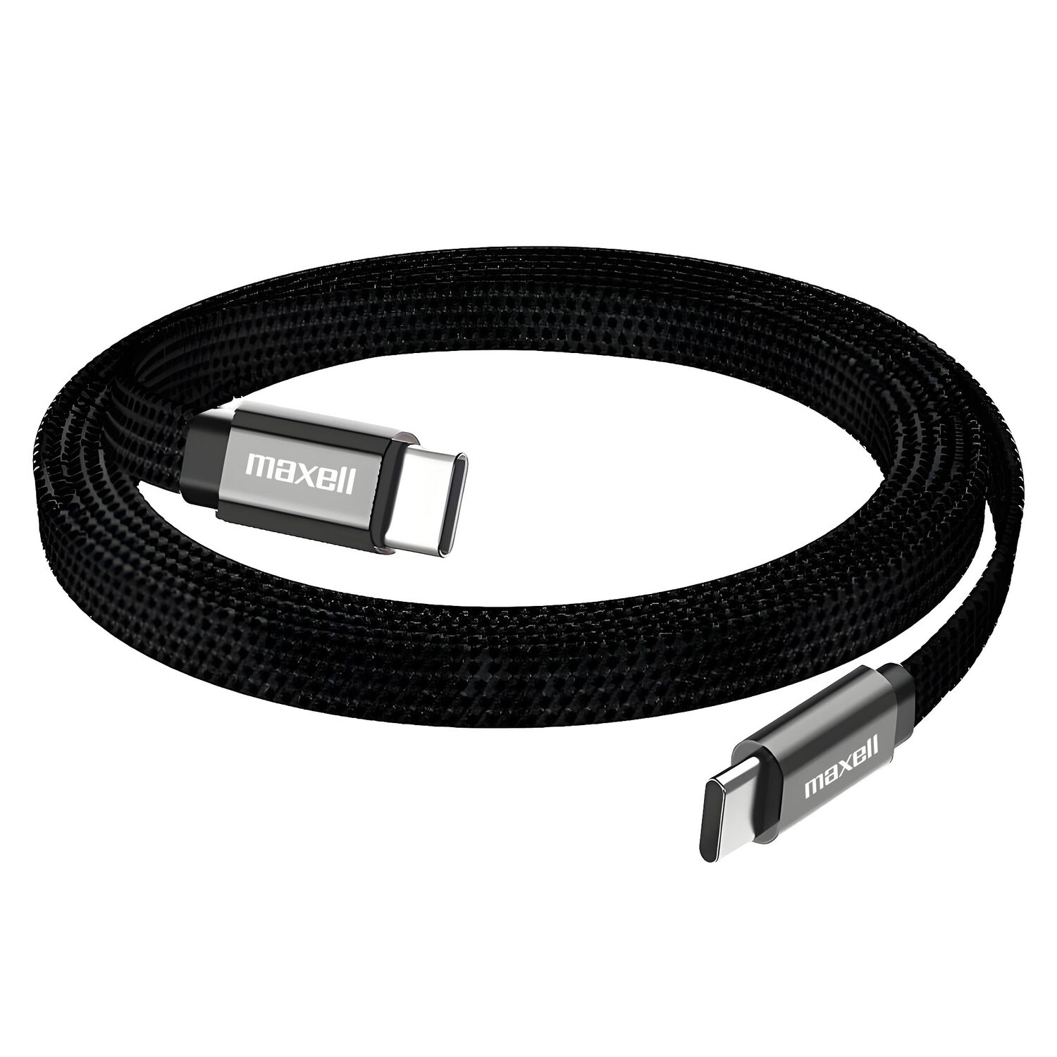 Cable Trenzado Magn&eacute;tico 100w Usb C A Usb C Maxell 2 Metros Carga R&aacute;pida Negro image number 1.0
