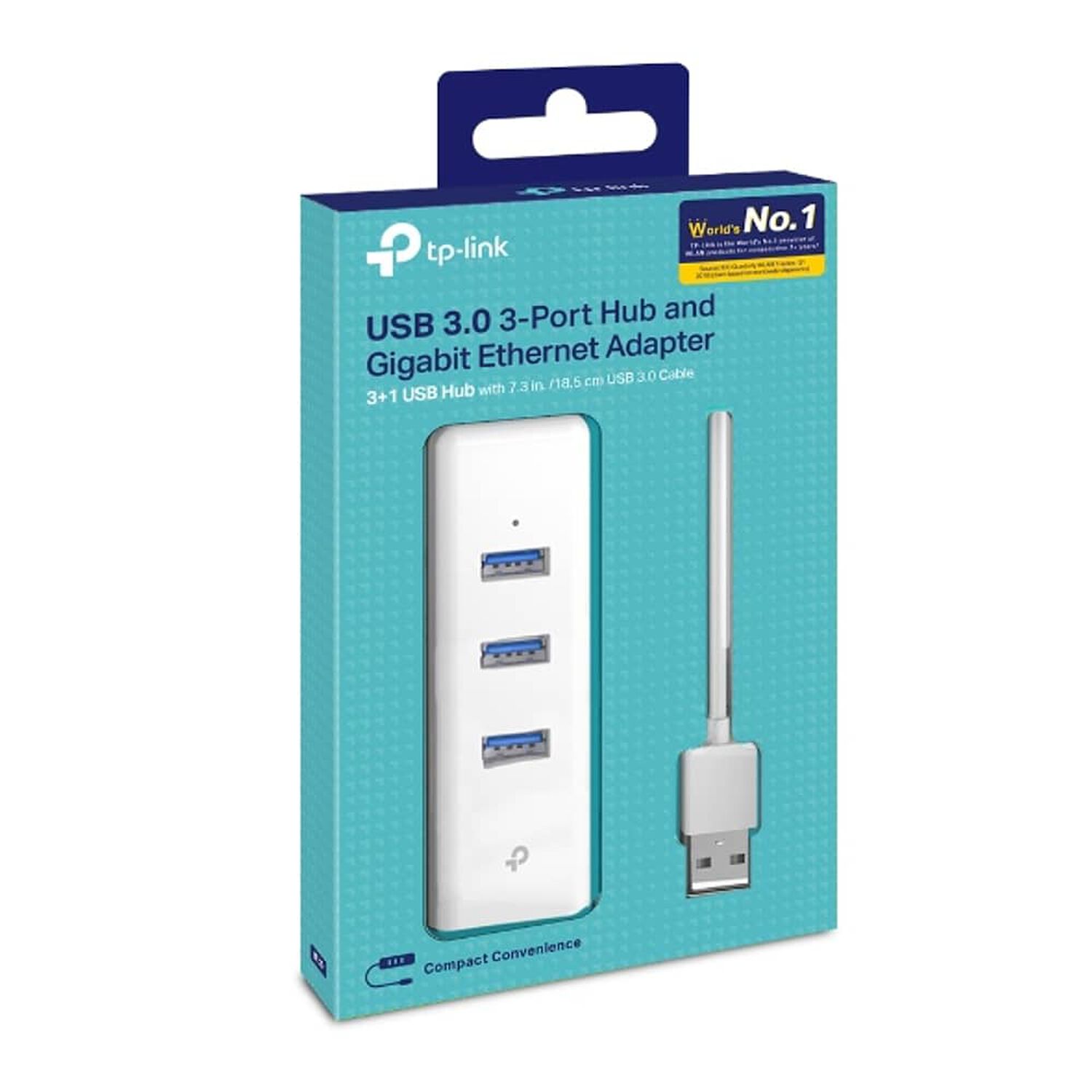 Adaptador Tp-link Usb 2 En 1 Con Hub De 3 Puertos Usb 3.0 Y Adaptador Ethernet Gigabit image number 3.0