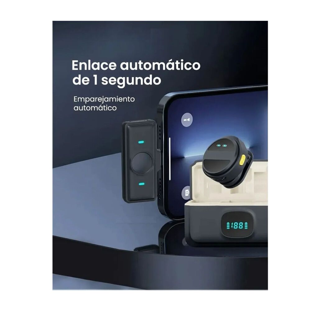 Micr&oacute;fono Digital Magn&eacute;tico Port&aacute;til Inal&aacute;mbrico Sx21 Usb-c Profesional image number 3.0