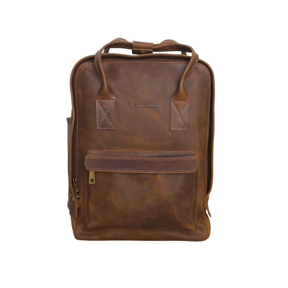 Mochila De Cuero Varas image number 1.0