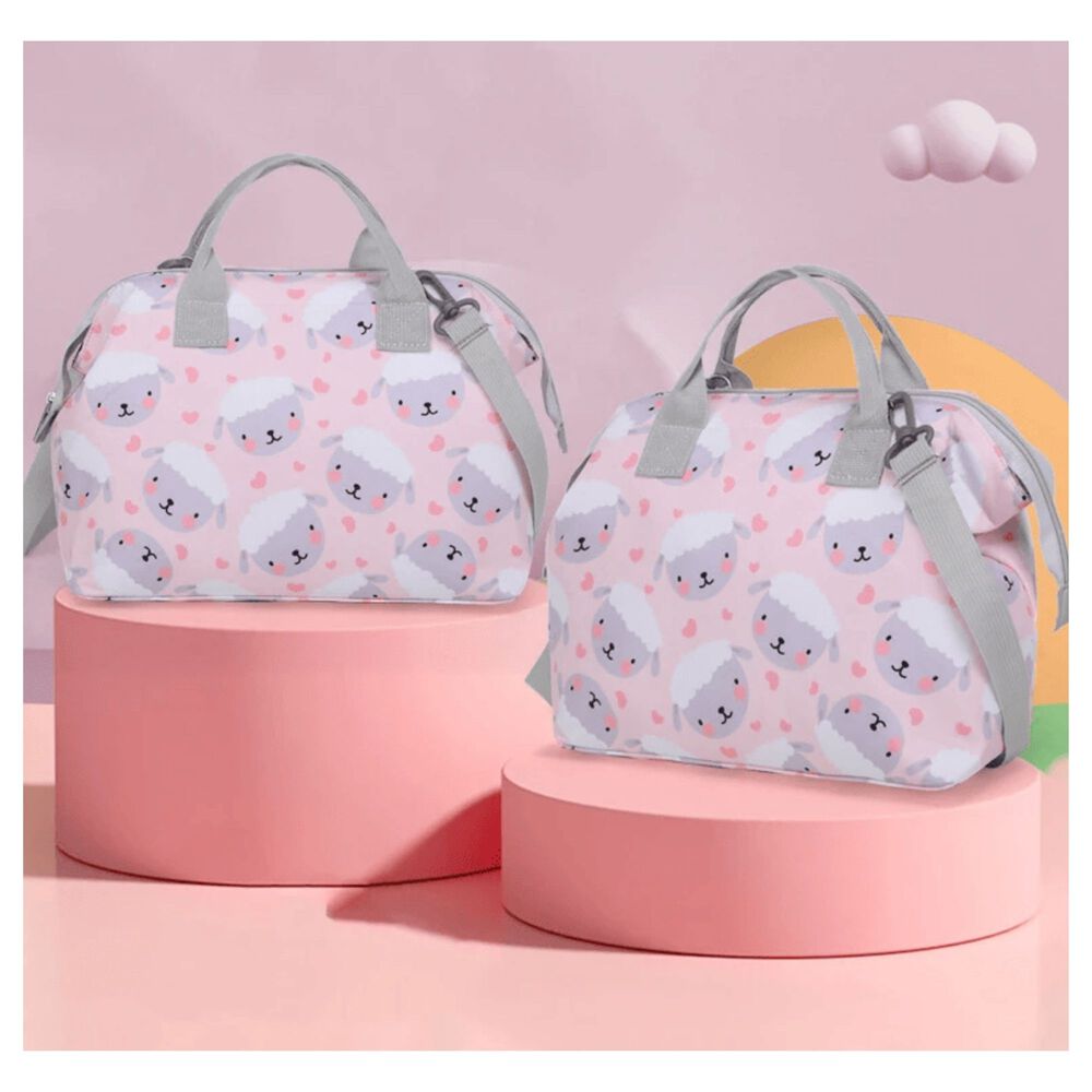Bolso Maternal Panales Oxford 31cm Panalera Portatil Multifuncional Estampada Pink Sheep image number 4.0