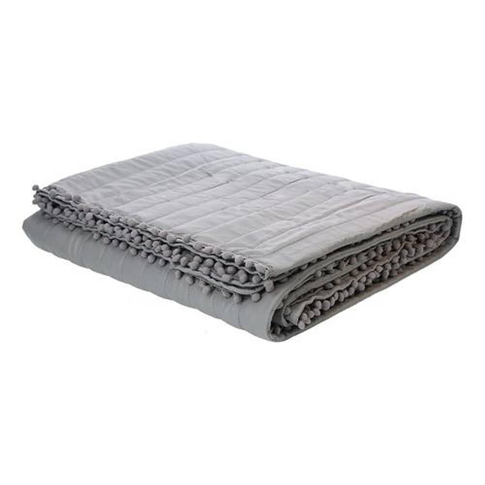 Quilt Andes Pom Pom Gris 1.5 Plazas image number 2.0