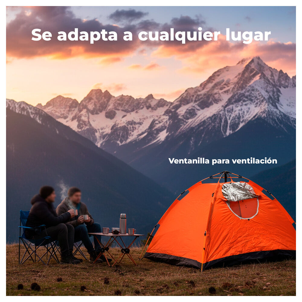 Carpa Camping 4 Personas Impermeable Uv Y F&aacute;cil Armado image number 1.0