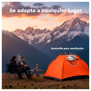Carpa Camping 4 Personas Impermeable Uv Y F&aacute;cil Armado
