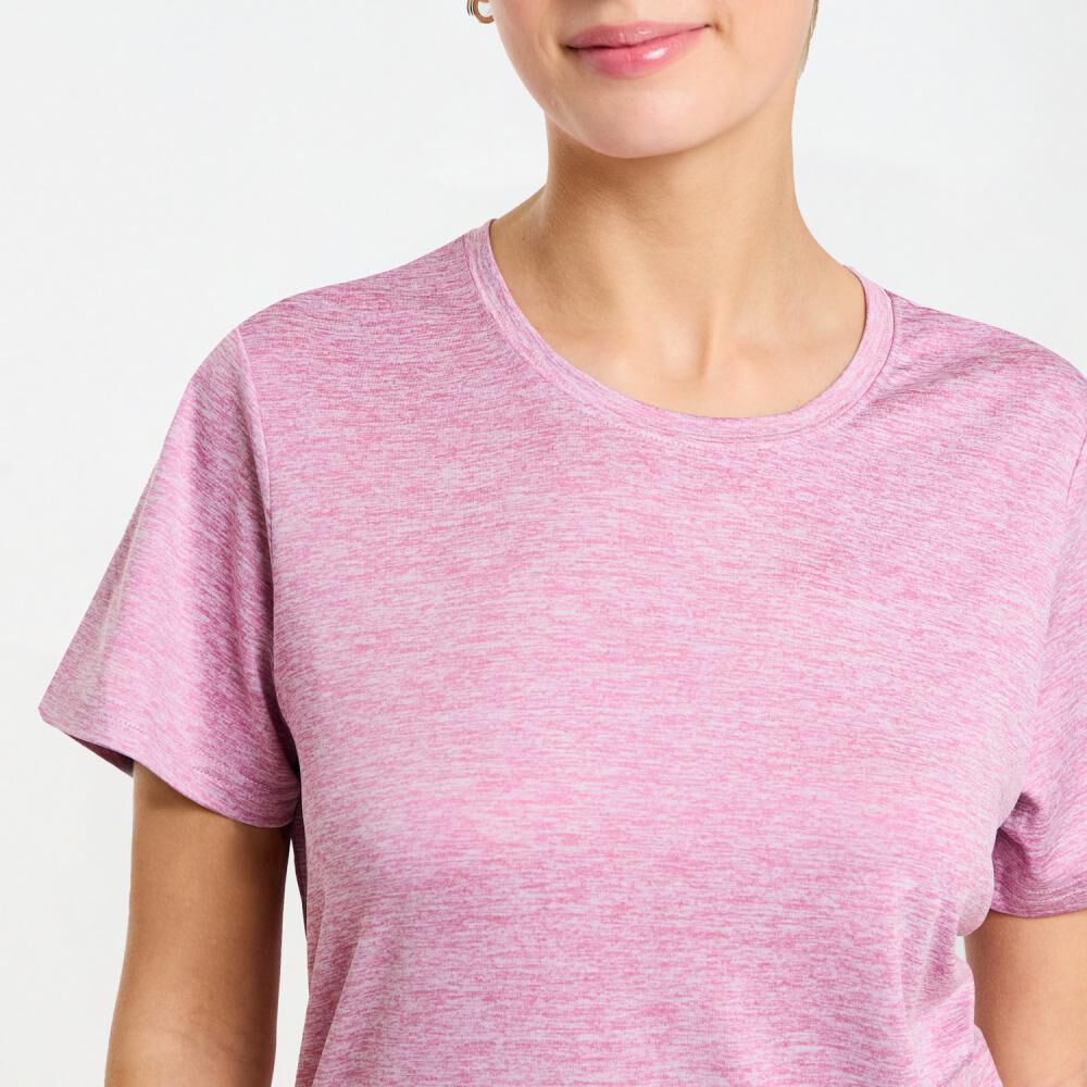 Polera Deportiva Básica Manga Corta Cuello Redondo Mujer Wetland image number 4.0