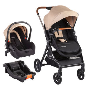 Coche Cuna Travel System Mars Lx Beige