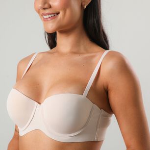 Sosten Sin Bretel Copa Preformada Flores Mujer 7382-97