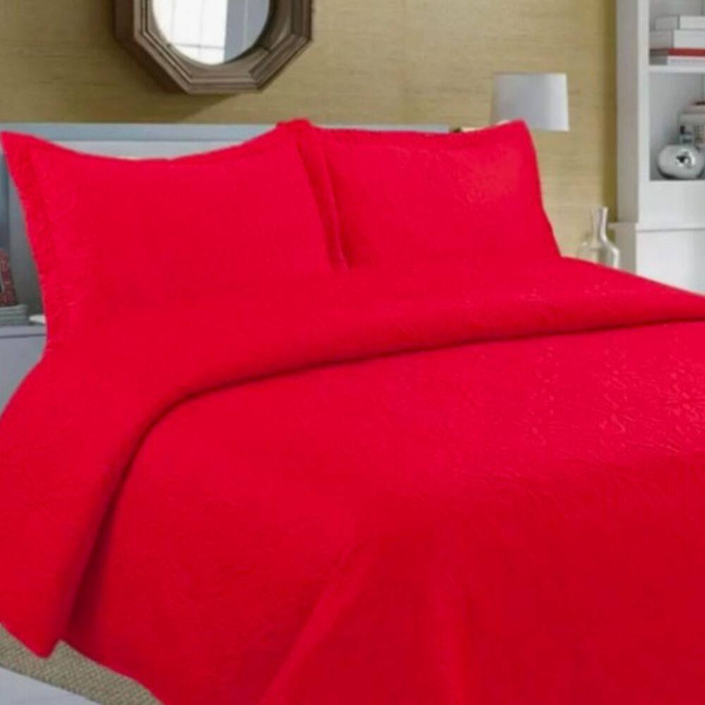 Cubrecama Quilt Rojo De Verano 2 Plazas image number 2.0