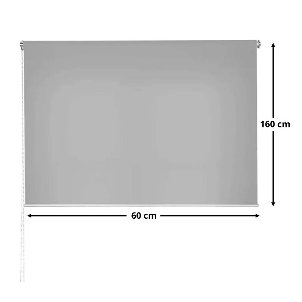 Cortina Roller Rustica Deluxe 60x160 Cm Gris image number 1.0