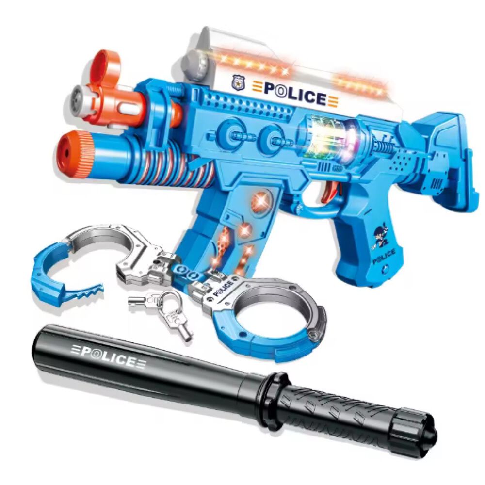 Juguete Set De Policia Luces Y Sonidos 3 En 1 Infantil image number 2.0