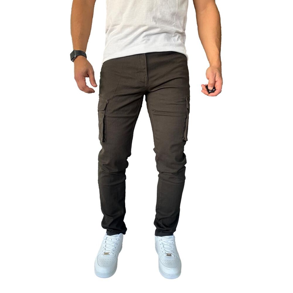 Pantal&oacute;n Cargo Slim Fit Mosaico Tela Elasticada image number 23.0