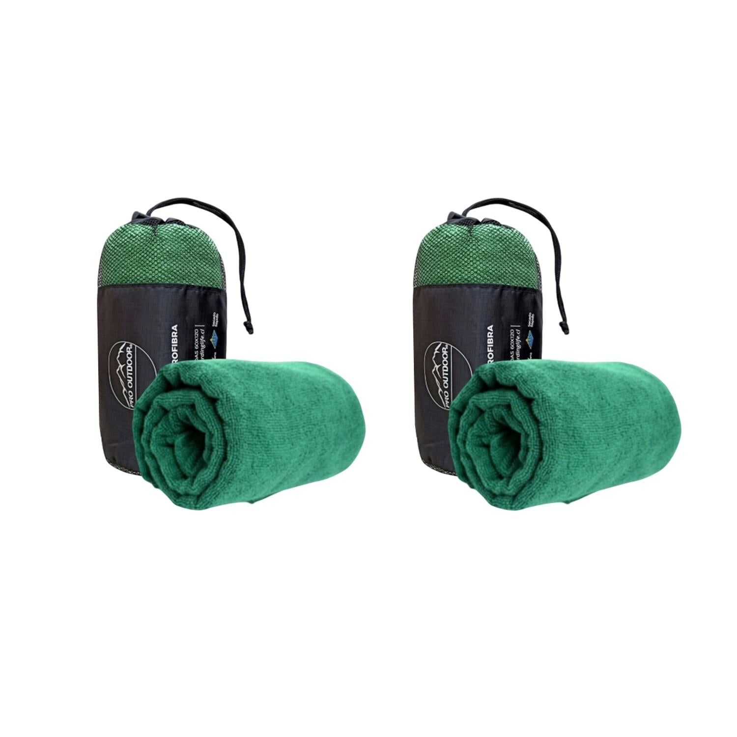 Pack 2 Toallas Microfibra Terry Verde image number 0.0